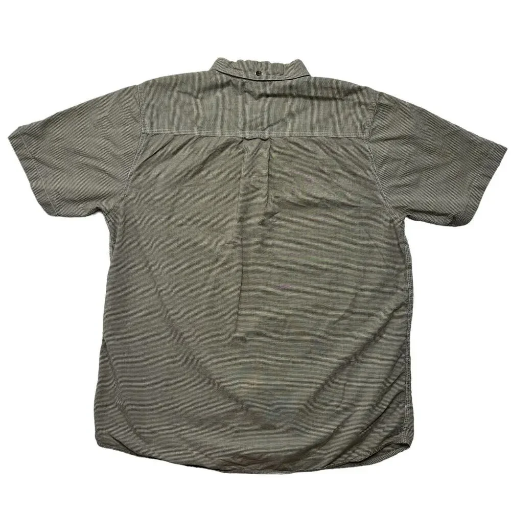 THE NORTH FACE Coyote Creek Short Sleeve Shirt in Tan Stripe Size Large Men CEY6